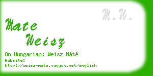 mate weisz business card