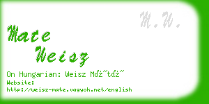 mate weisz business card